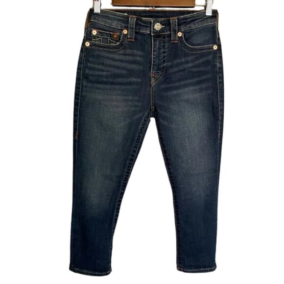 True Religion Denim - True Religion Halle High Rise Super Skinny Women's Dark Blue Jeans Size 27